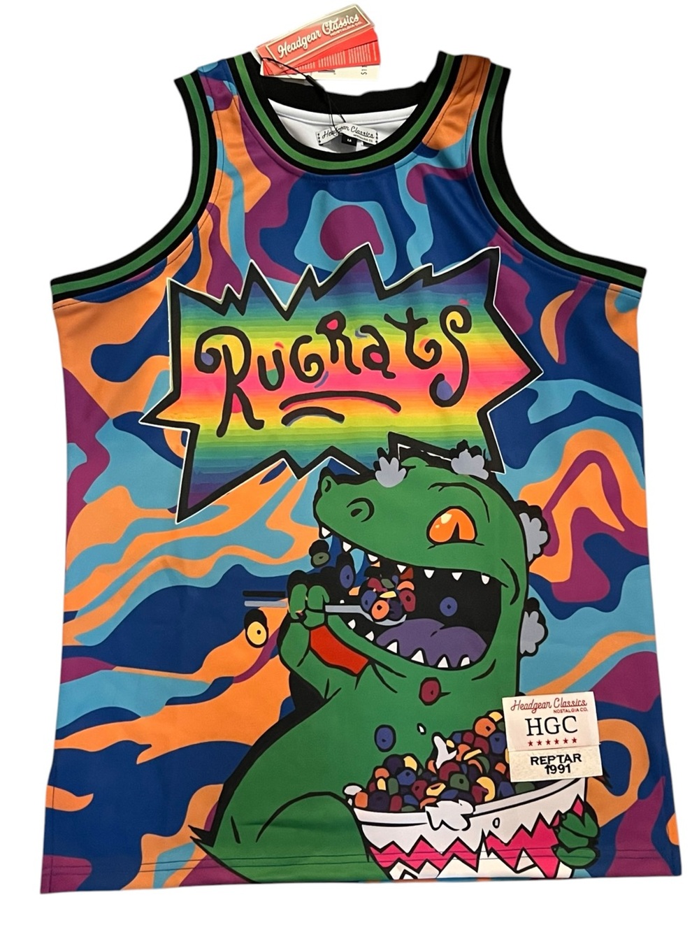 Headgear Classics Rugrats Reptar Cereal Basketball Jersey